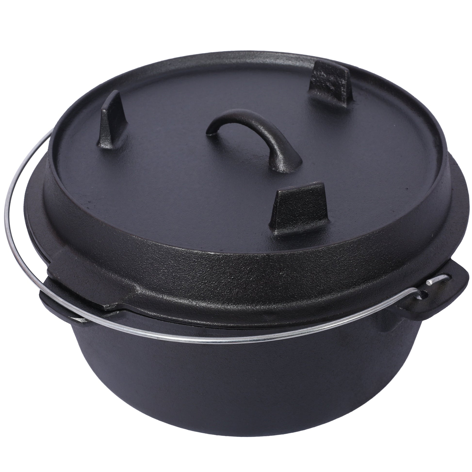 ast iron Dutch oven with lid, outdoor camping deep pot, used for camping, cooking, barbecue and leg rest, 8 Quart V.I.P Digital Presence   The Snag Bin