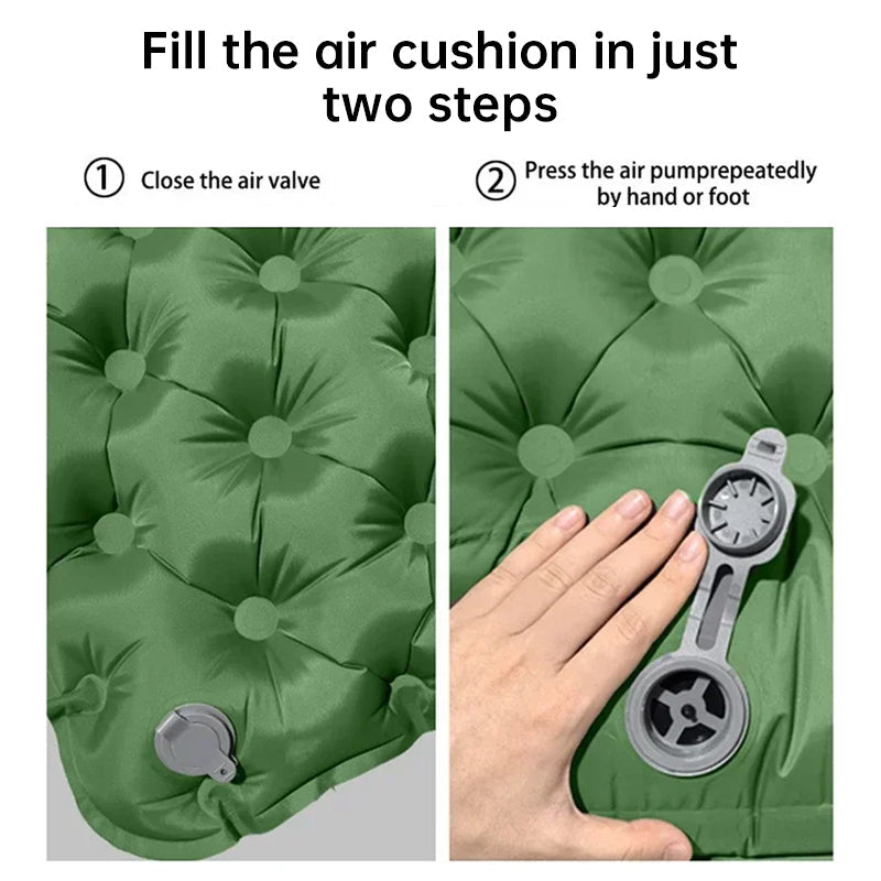 Outdoor double inflatable sleeping pad – with built-in pillow & pump, for camping, backpacking, hiking. V.I.P Digital Presence   The Snag Bin
