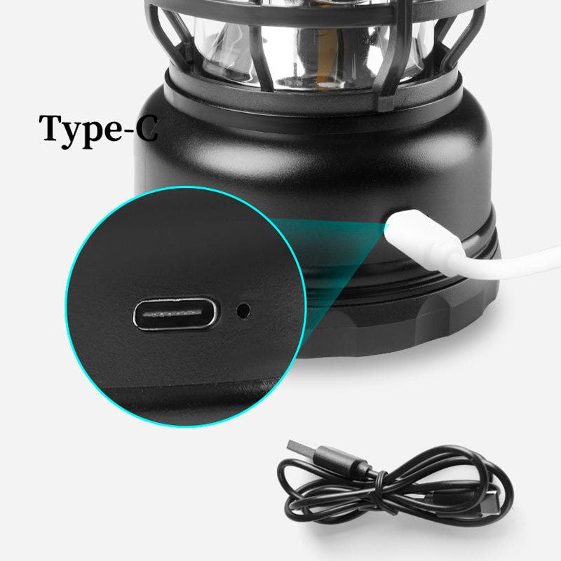 Portable Camping Lamp Rechargeable Retro Horselight Outdoor Multi-Functional Camping Tent Lamp Portable Lamp Stepless Dimming V.I.P Digital Presence   The Snag Bin