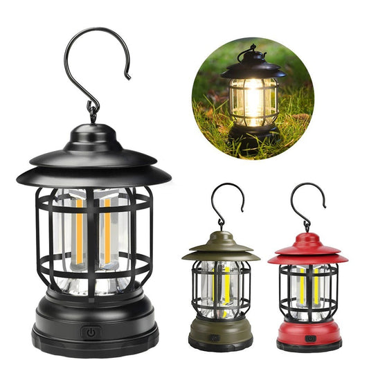 Portable Camping Lamp Rechargeable Retro Horselight Outdoor Multi-Functional Camping Tent Lamp Portable Lamp Stepless Dimming V.I.P Digital Presence   The Snag Bin
