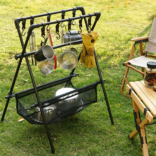 Outdoor camping folding shelf camping car drying rack drying net drying rack storage rack V.I.P Digital Presence   The Snag Bin