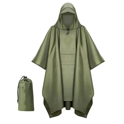 3 In 1 Outdoor Military Raincoat Hooded Sleeve Waterproof Rain Poncho Motorcycle Rain Cover Camping Hiking Travel Rainwear Tent V.I.P Digital Presence  25.06 The Snag Bin
