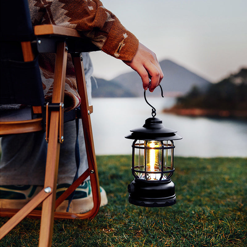 Portable Camping Lamp Rechargeable Retro Horselight Outdoor Multi-Functional Camping Tent Lamp Portable Lamp Stepless Dimming V.I.P Digital Presence   The Snag Bin