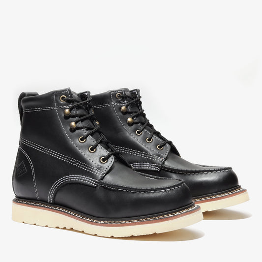 FRONTIER CLASSIC 6" MOC TOE BLACK XL Bonanza Boots Classic Wedge  The Snag Bin