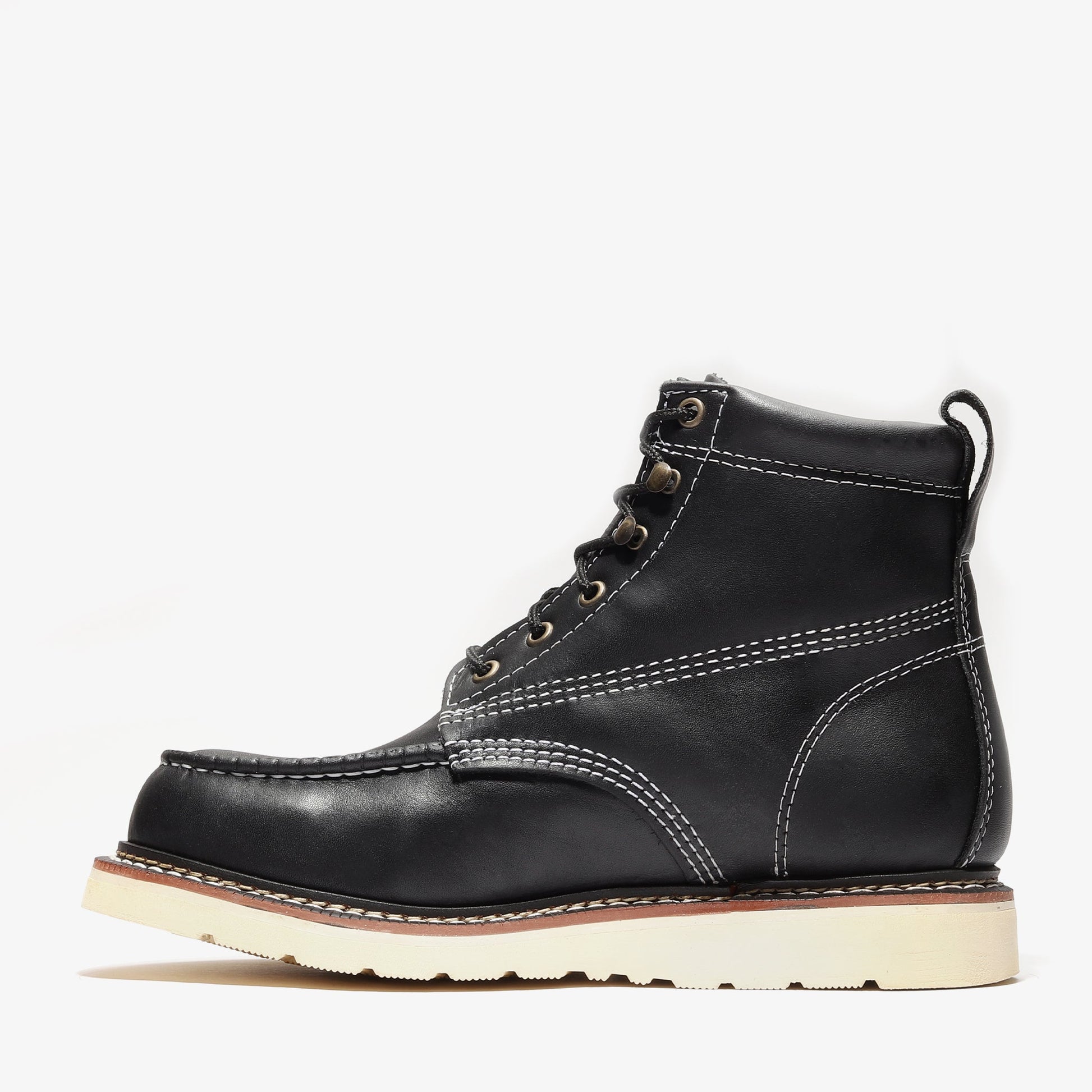 FRONTIER CLASSIC 6" MOC TOE BLACK XL Bonanza Boots Classic Wedge  The Snag Bin