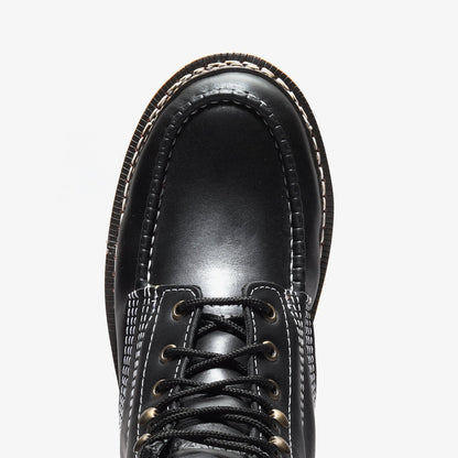 FRONTIER CLASSIC 6" MOC TOE BLACK Bonanza Boots Classic Wedge  The Snag Bin
