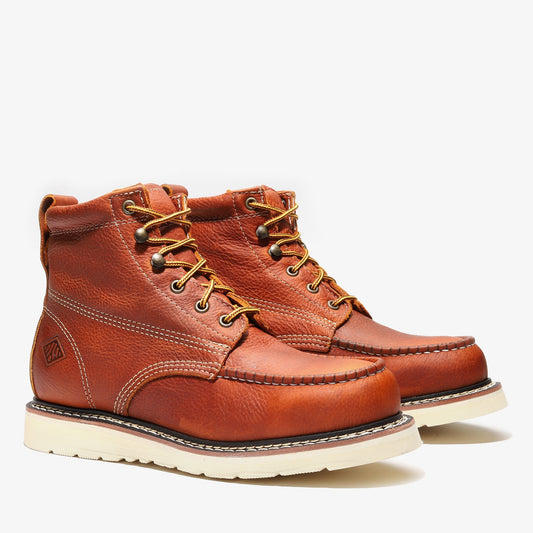 FRONTIER CLASSIC 6" MOC TOE GOLDEN BROWN Bonanza Boots Classic Wedge  The Snag Bin