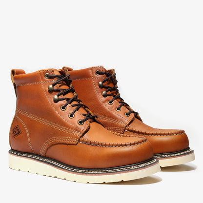 FRONTIER CLASSIC 6" MOC TOE GOLDEN TAN Bonanza Boots Classic Wedge  The Snag Bin