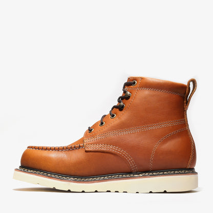 FRONTIER CLASSIC 6" MOC TOE GOLDEN TAN Bonanza Boots Classic Wedge  The Snag Bin
