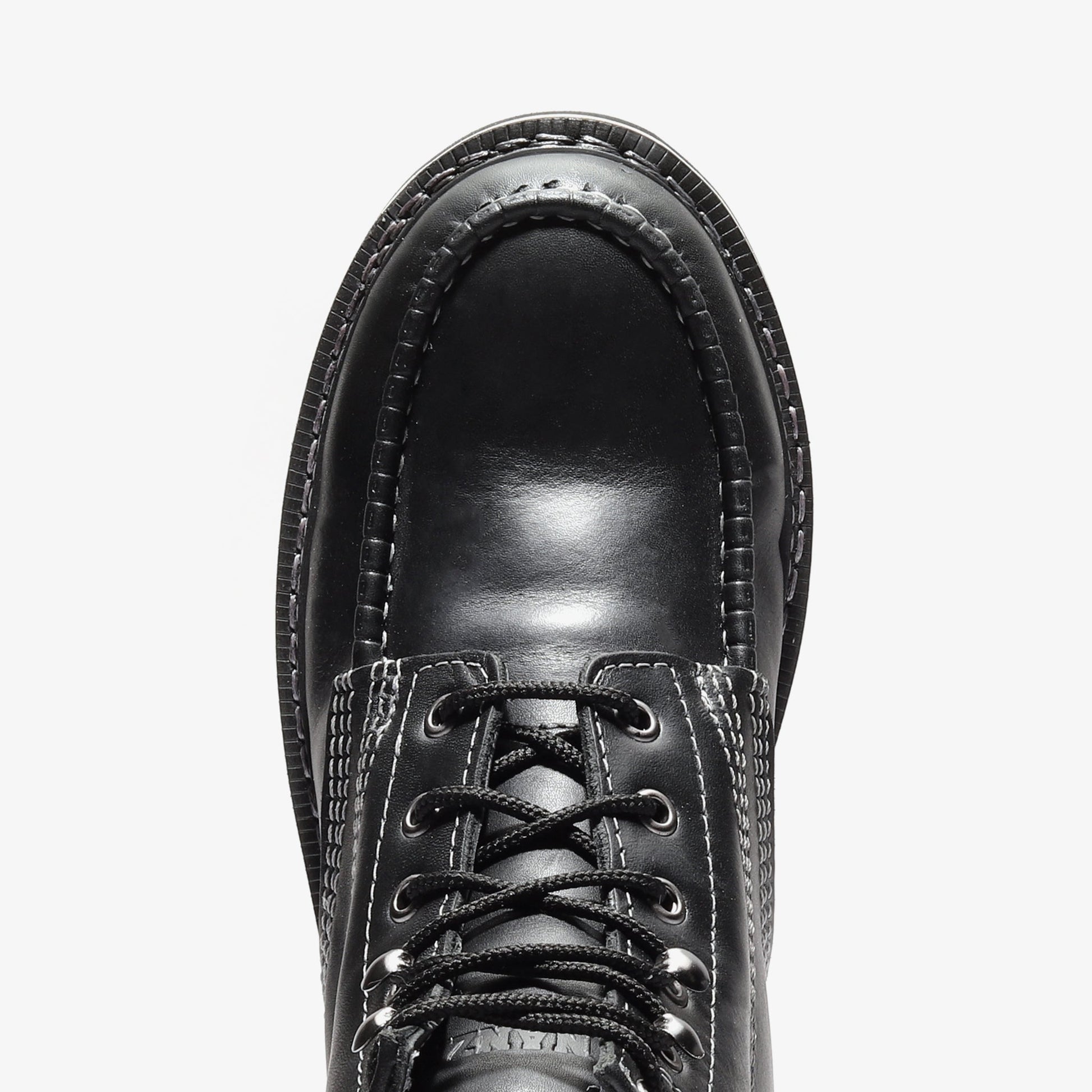 FRONTIER CLASSIC 6" MOC TOE JET BLACK Bonanza Boots Classic Wedge  The Snag Bin