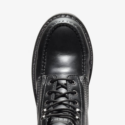 FRONTIER CLASSIC 6" MOC TOE JET BLACK XL Bonanza Boots Classic Wedge  The Snag Bin