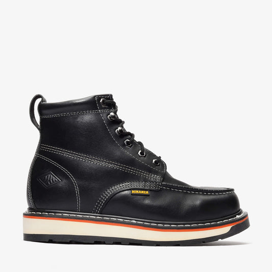 FRONTIER DUAL 6" MOC TOE BLACK Bonanza Boots Industrial Wedge  The Snag Bin