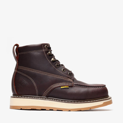 FRONTIER DUAL 6" MOC TOE BURGUNDY Bonanza Boots Industrial Wedge 160.00 The Snag Bin