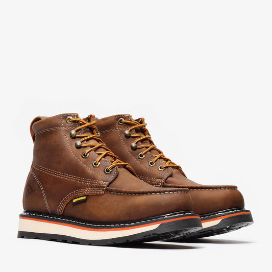 FRONTIER DUAL 6" MOC TOE (STEEL TOE) Bonanza Boots Industrial Wedge  The Snag Bin