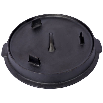 ast iron Dutch oven with lid, outdoor camping deep pot, used for camping, cooking, barbecue and leg rest, 8 Quart V.I.P Digital Presence   The Snag Bin