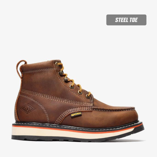 FRONTIER DUAL 6" MOC TOE (STEEL TOE) Bonanza Boots Industrial Wedge 164.90 The Snag Bin