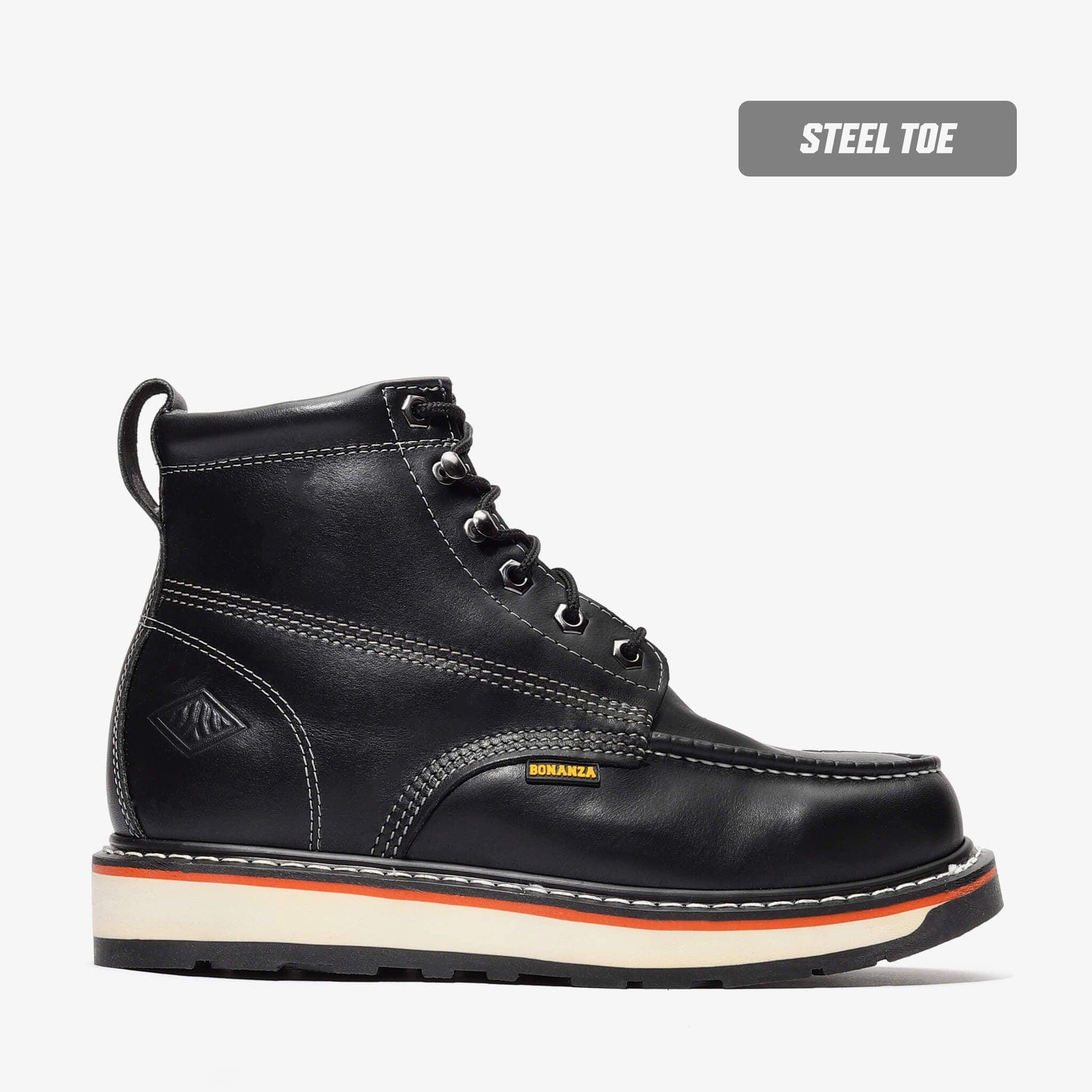 FRONTIER DUAL 6" MOC TOE (STEEL TOE) Bonanza Boots Industrial Wedge 164.90 The Snag Bin