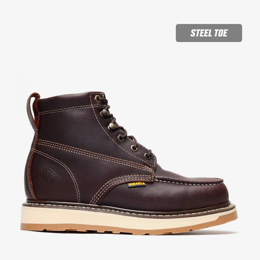 FRONTIER DUAL 6" MOC TOE (STEEL TOE) Bonanza Boots Industrial Wedge 164.90 The Snag Bin