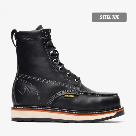 FRONTIER DUAL 8" MOC TOE (STEEL TOE) Bonanza Boots Industrial Wedge 169.00 The Snag Bin
