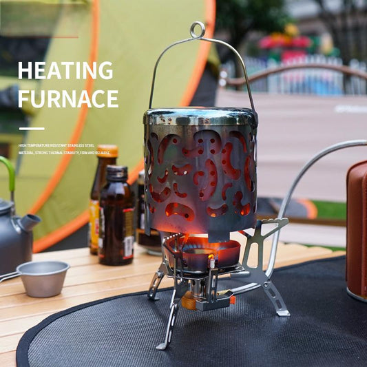 Outdoor mini stainless steel heating stove, autumn and winter camping heater, multifunctional portable heating energy heating co V.I.P Digital Presence   The Snag Bin