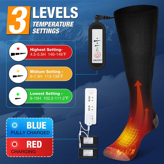 HailiCare Electric Heating Socks Rechargeable Heating Socks Adjustable Temperature Warm Long Tube Electric Heating Socks V.I.P Digital Presence   The Snag Bin