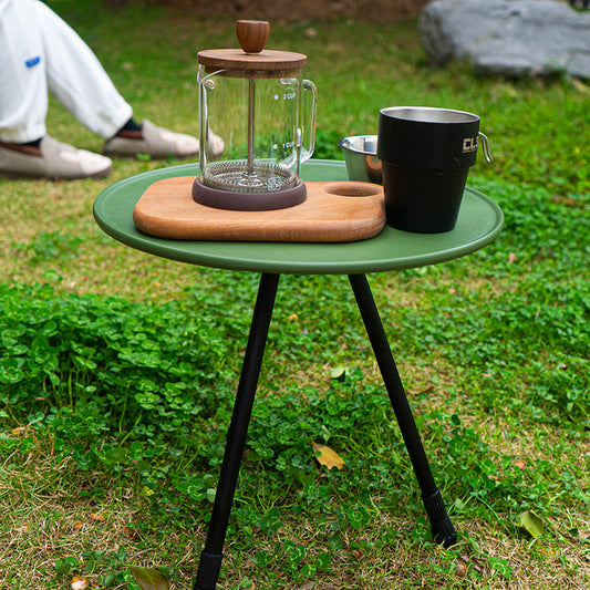 Outdoor Furniture Balcony Lightweight Portable Aluminum Height Adjustable Small Round Outdoor Folding Picnic Camping Table V.I.P Digital Presence   The Snag Bin