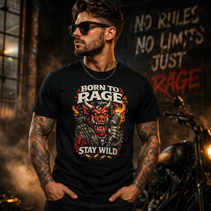 Born To Rage Statement Tee