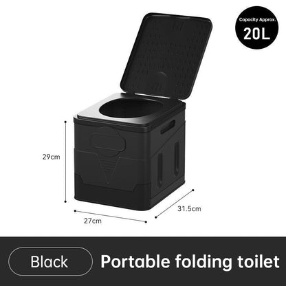 Portable folding camping toilet: adult/child use, self-contained, with lid and seat. V.I.P Digital Presence  45.90 The Snag Bin