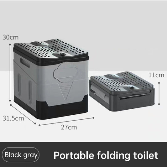 Portable folding camping toilet: adult/child use, self-contained, with lid and seat. V.I.P Digital Presence  45.90 The Snag Bin