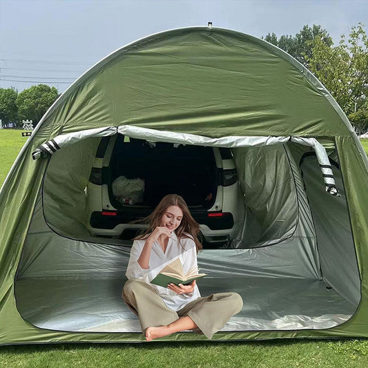 Outdoor car - trunk rear tent with canopy, sun - resistant camping equipment V.I.P Digital Presence   The Snag Bin