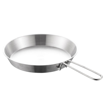 stainless steel folding handle frying pan outdoor flat bottomed frying pan mini frying pan portable frying pan camping equipment V.I.P Digital Presence   The Snag Bin