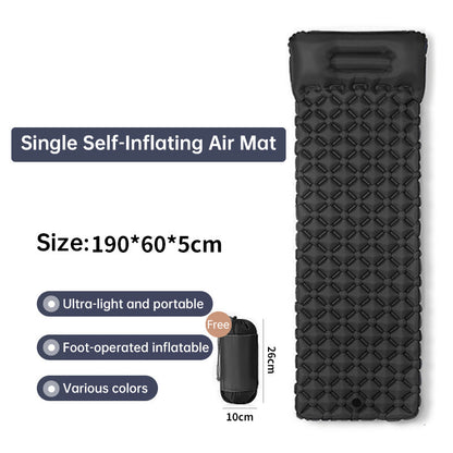 Outdoor double inflatable sleeping pad – with built-in pillow & pump, for camping, backpacking, hiking. V.I.P Digital Presence  36.94 The Snag Bin