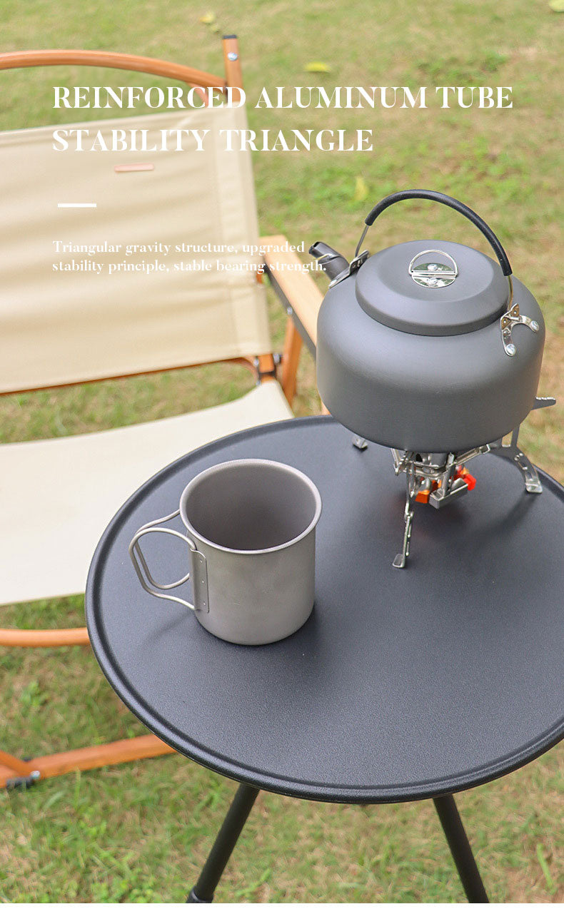 Outdoor Furniture Balcony Lightweight Portable Aluminum Height Adjustable Small Round Outdoor Folding Picnic Camping Table V.I.P Digital Presence   The Snag Bin