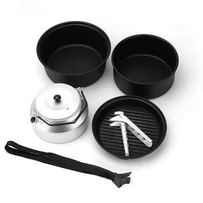 Non-stick coating aluminum alloy cover pot kettle lightweight portable camping pot frying pan outdoor picnic pot set V.I.P Digital Presence  65.70 The Snag Bin