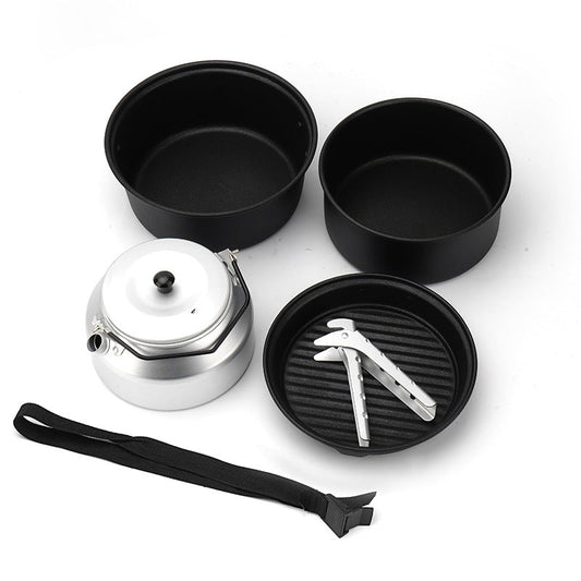 Non-stick coating aluminum alloy cover pot kettle lightweight portable camping pot frying pan outdoor picnic pot set V.I.P Digital Presence  65.70 The Snag Bin