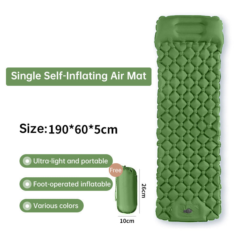 Outdoor double inflatable sleeping pad – with built-in pillow & pump, for camping, backpacking, hiking. V.I.P Digital Presence  36.94 The Snag Bin