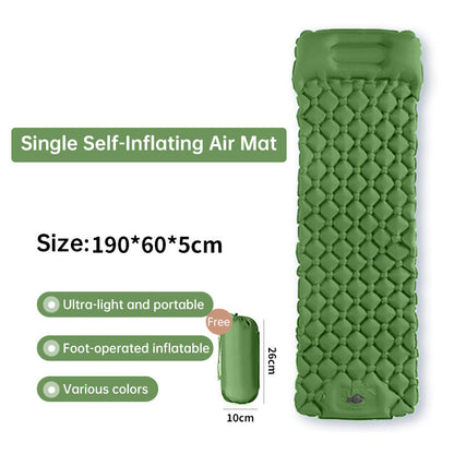 Outdoor double inflatable sleeping pad – with built-in pillow & pump, for camping, backpacking, hiking. V.I.P Digital Presence  36.94 The Snag Bin