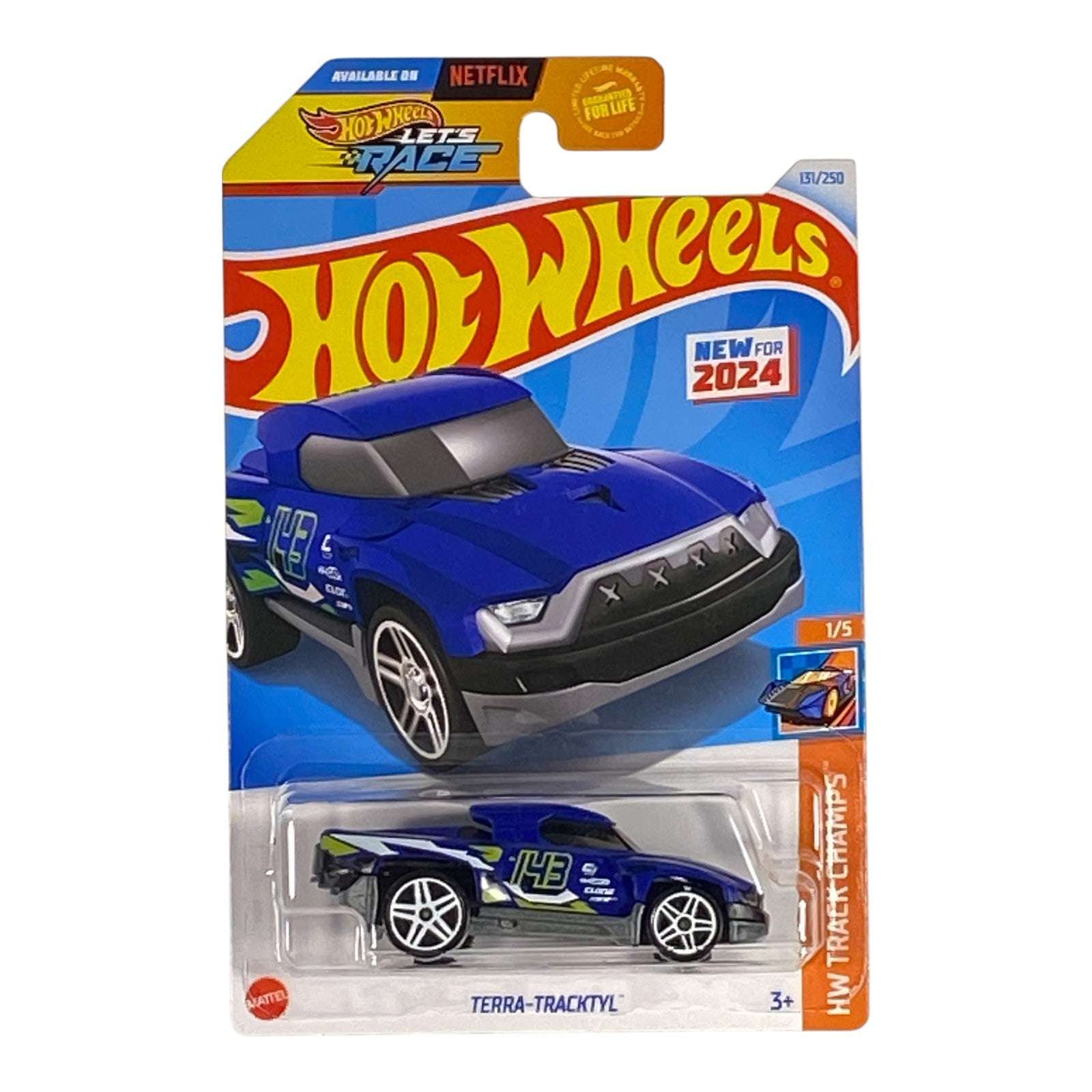 Hot Wheels Terra-Tracktyl (Blue) - HW track Champs Series 1/5