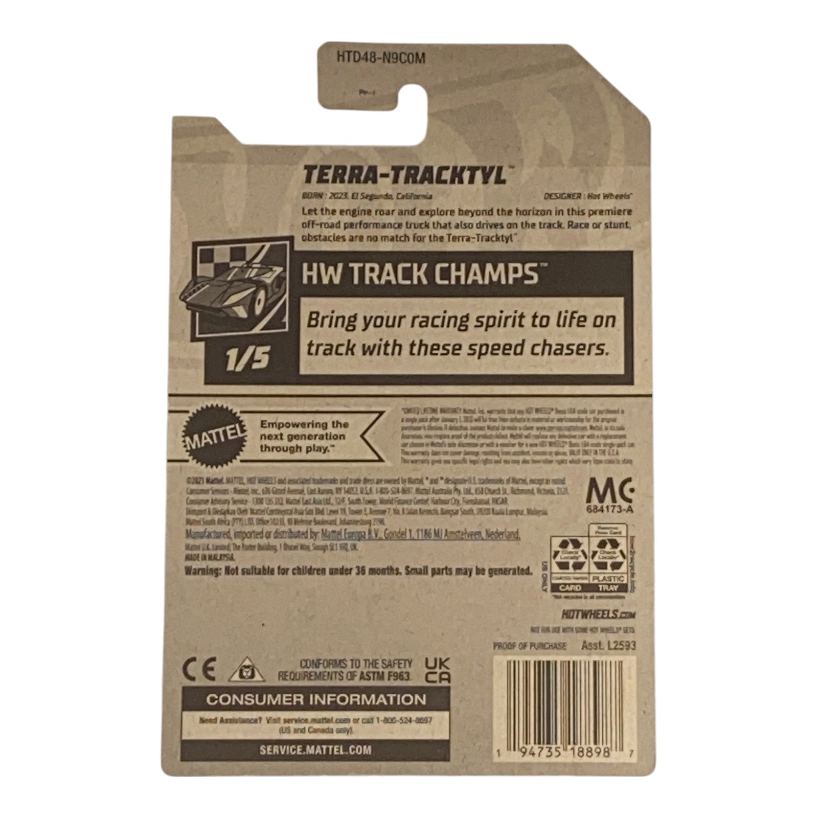 Hot Wheels Terra-Tracktyl (Blue) - HW track Champs Series 1/5