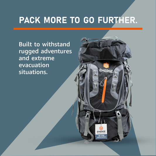 80L Survival Backpack - The Ranger Emerge Survival   The Snag Bin
