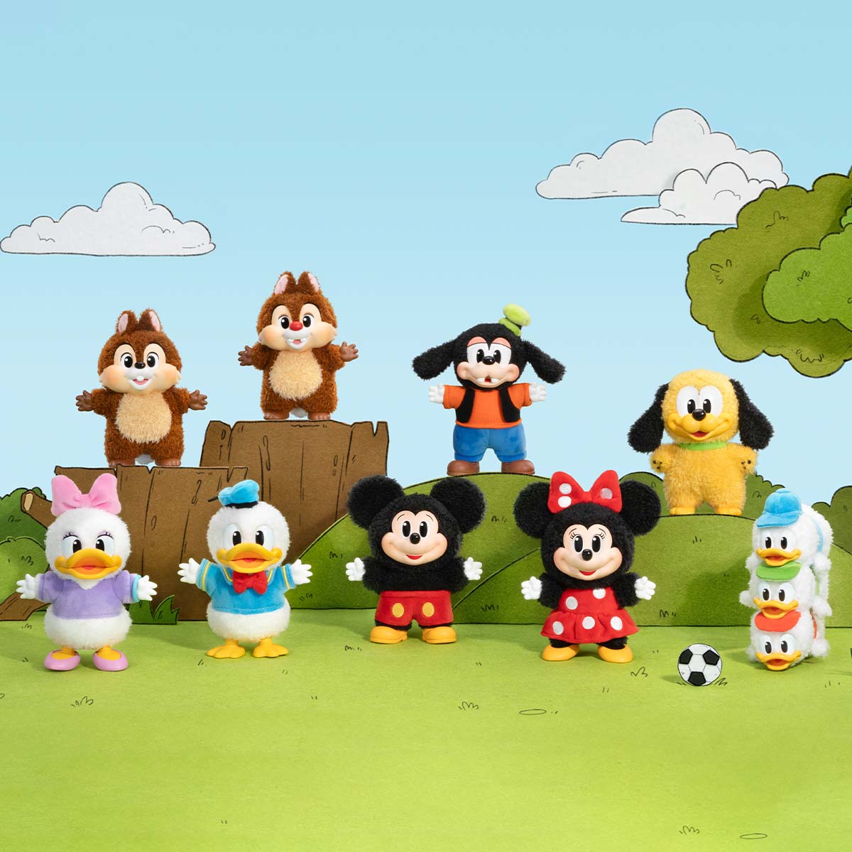 Mickey Family Cute Together Keychain Series Figures