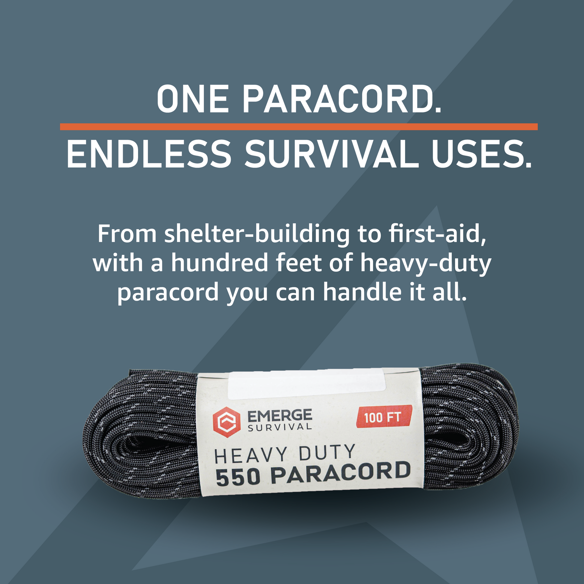 Heavy Duty Paracord - 100ft. Emerge Survival   The Snag Bin