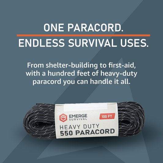 Heavy Duty Paracord - 100ft. Emerge Survival   The Snag Bin
