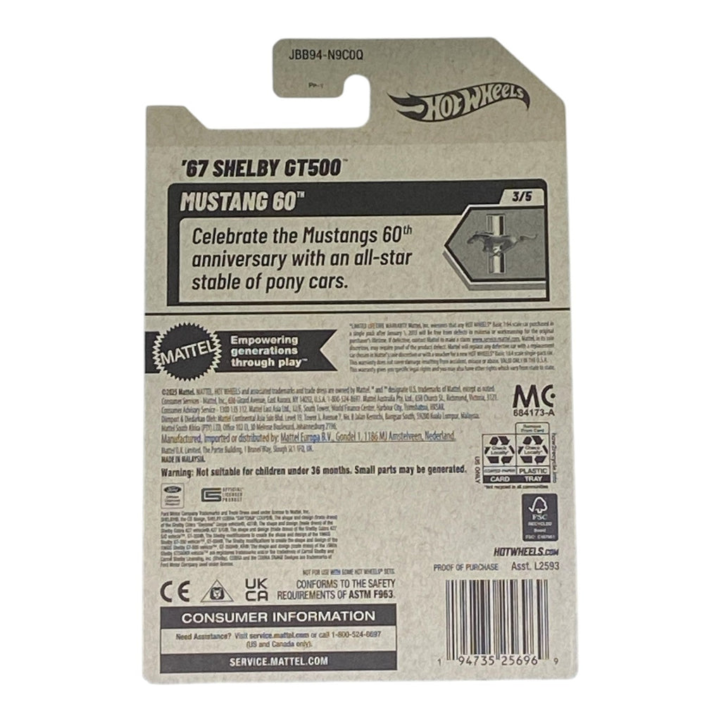 Hot Wheels '67 Shelby GT500 - Mustang 60 Series 3/5