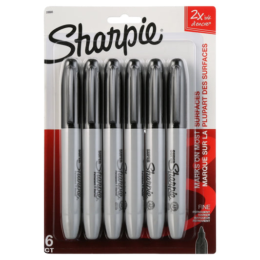 Super Permanent Markers, Fine Point, Black, 6 Count – Free Shipping a82f9cbb443a839ac7f7140857a1d3a8