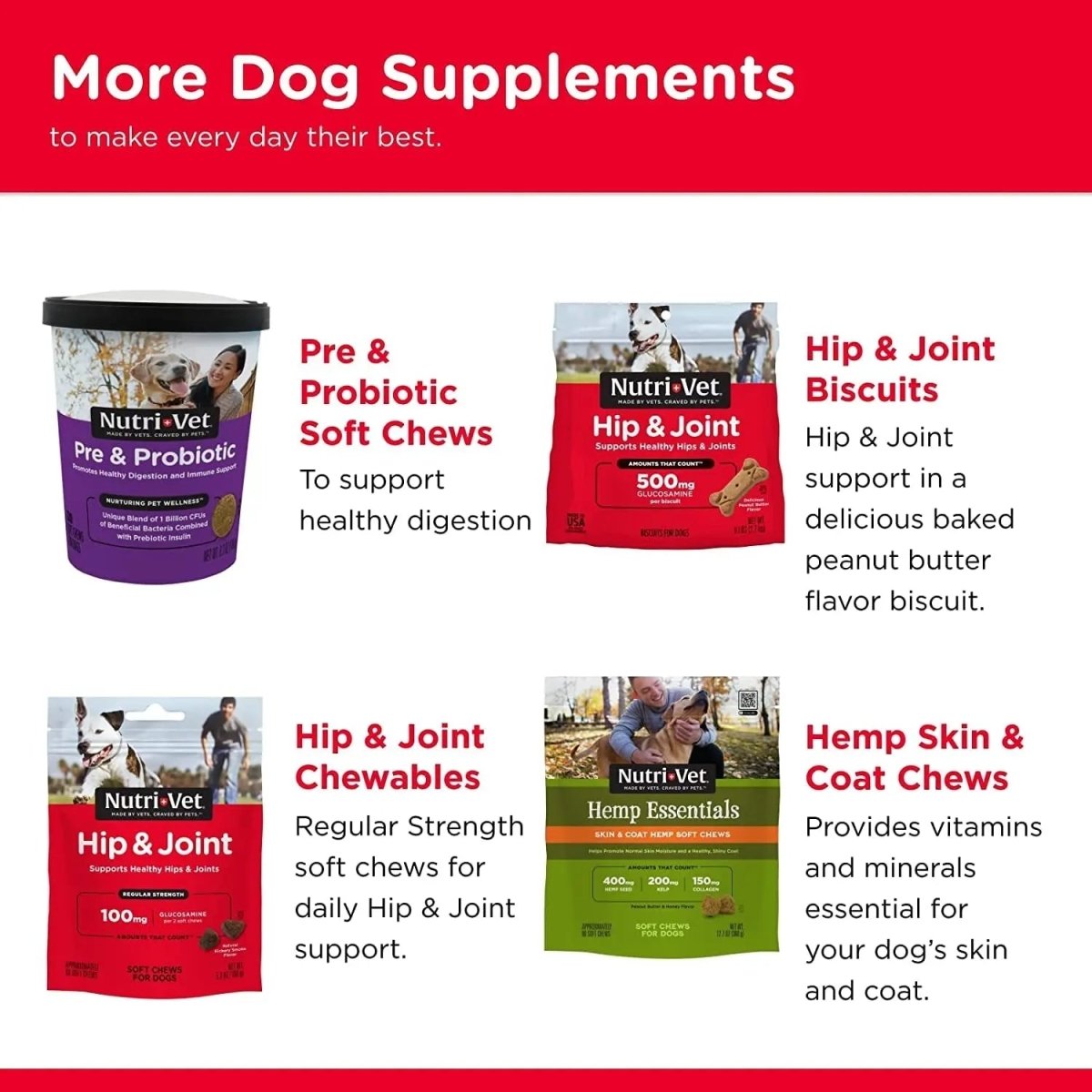 Advanced Strength Hip & Joint Chewable Dog Supplements - The Snag Bin