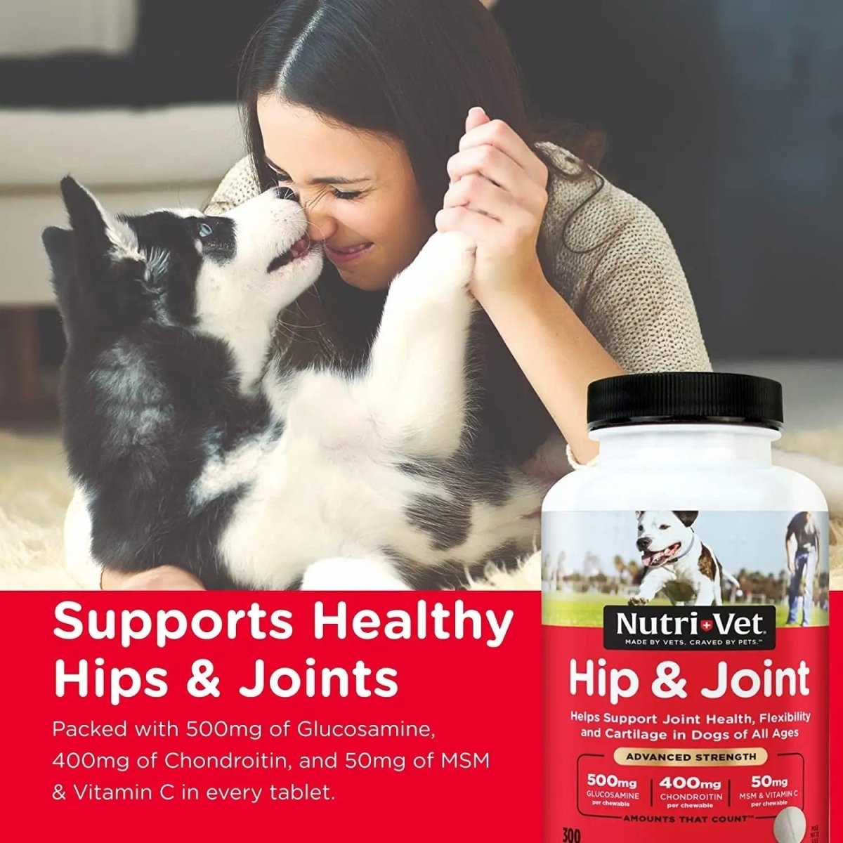 Advanced Strength Hip & Joint Chewable Dog Supplements - The Snag Bin