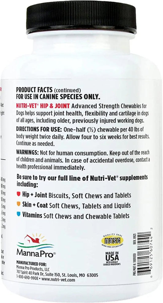Advanced Strength Hip & Joint Chewable Dog Supplements - The Snag Bin
