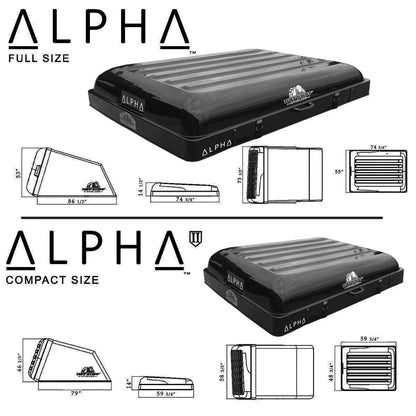Alpha Hardshell Rooftop Tent – ABS – 2–3 Person – Black – All - Season Overland Shelter - The Snag Bin