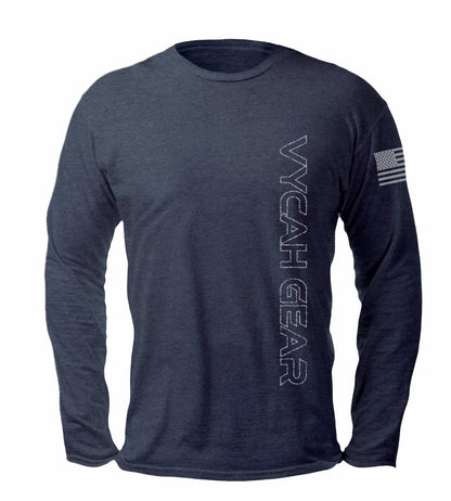 Vycah Freedom Tee - Heather Navy Vycah Tee Shirt  The Snag Bin